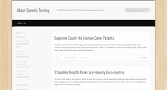 Desktop Screenshot of aboutgenetictesting.com